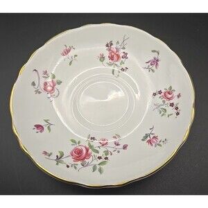 Royal Victoria Pink Flower Bone China Saucer